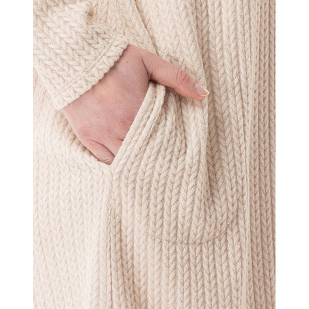 Robe en maille tricot SHETLAND Beige | Lingerie le Chat