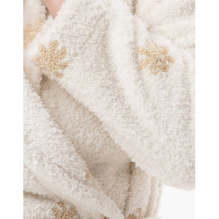 Peignoir croisé à motifs ESSENTIEL Ecru | Lingerie le Chat
