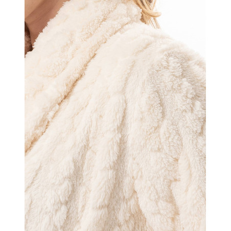 Fancy crossed dressing gown ESSENTIEL Ecru | Lingerie le Chat