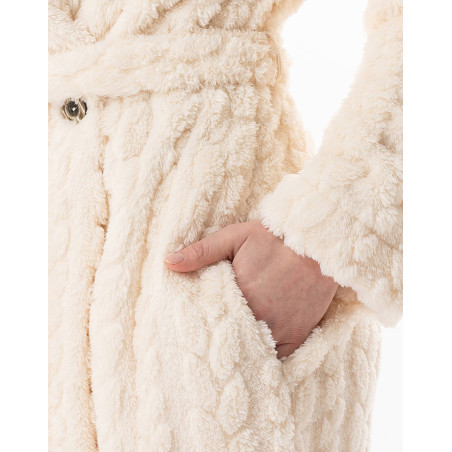 Fancy crossed dressing gown ESSENTIEL Ecru | Lingerie le Chat