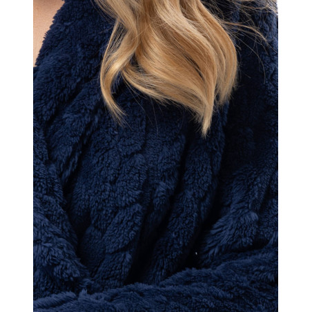 Fancy crossed dressing gown ESSENTIEL Navy Blue | Lingerie le Chat
