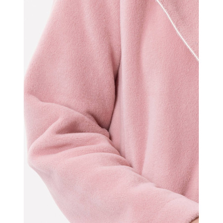 Peignoir croisé en polaire ESSENTIEL Blush | Lingerie le Chat
