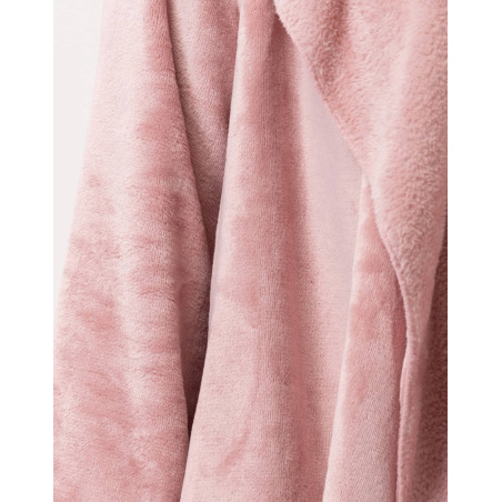 Short plush flannel jacket ESSENTIEL Blush | Lingerie le Chat