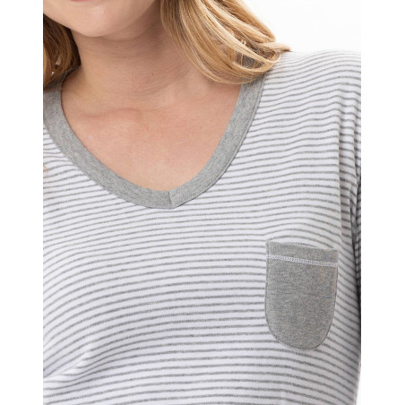Cotton nightdress FLOCON China Grey | Lingerie le Chat