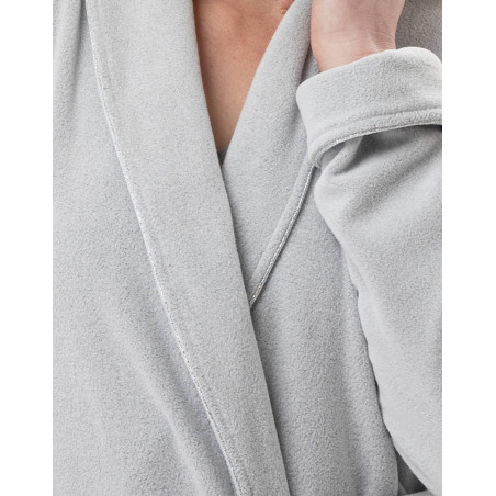 Microfleece dressing gown FLOCON Grey China | Lingerie le Chat