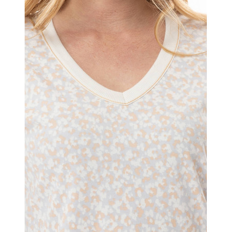 Chemise de nuit en coton LINETTE Multicolore | Lingerie le Chat
