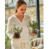 Pyjama en coton LUNA Ecru