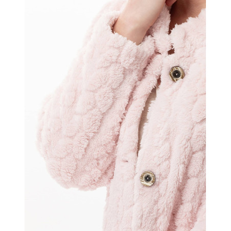 Veste boutonnée effet tressé ESSENTIEL Bois De Rose | Lingerie le Chat