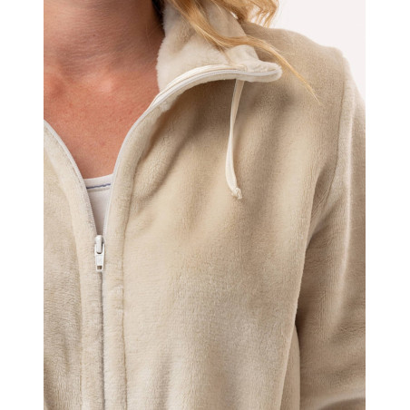Plush flannel zipped jacket ESSENTIEL Shell | Lingerie le Chat