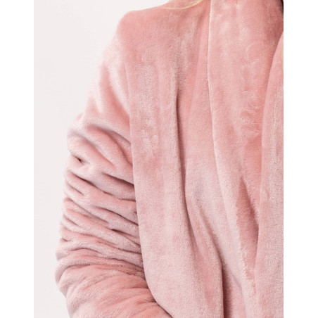Veste en peluche flanelle ESSENTIEL Blush | Lingerie le Chat