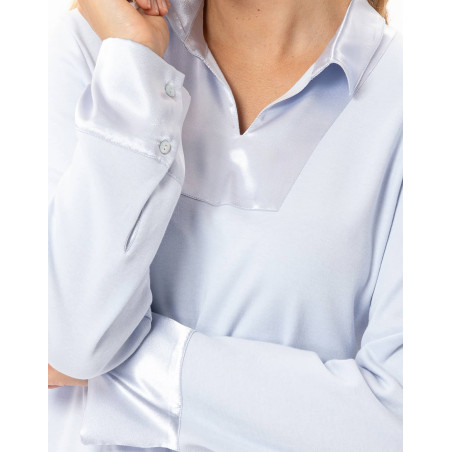 Chemise de nuit en coton ANDY Ciel | Lingerie le Chat