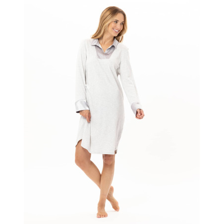 Cotton nightdress ANDY China Grey | Lingerie le Chat