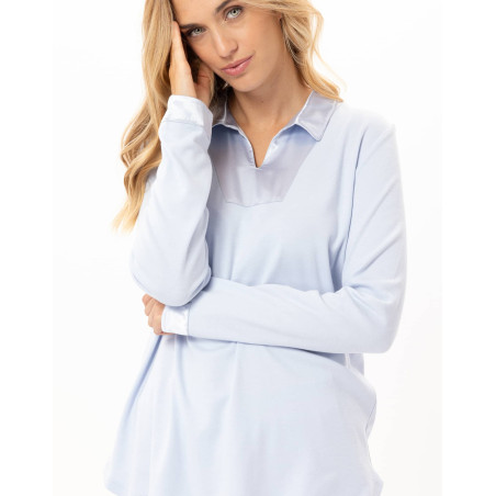 Pyjama en coton ANDY Ciel | Lingerie le Chat
