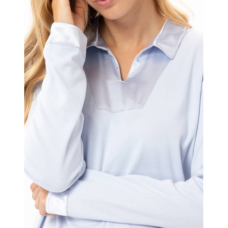 Pyjama en coton ANDY Ciel | Lingerie le Chat