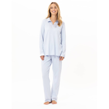 Pyjama en coton ANDY Ciel | Lingerie le Chat
