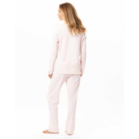 Pyjama boutonné en coton ANDY Rose | Lingerie le Chat