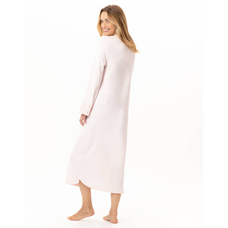 Chemise de nuit longue en coton ANDY Rose | Lingerie le Chat
