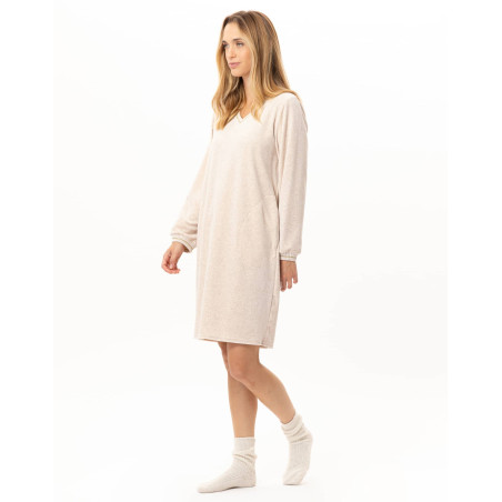 Robe en velours COUNTRY Beige Chine | Lingerie le Chat