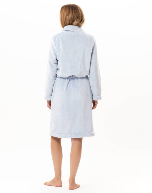 Veste zippée en peluche flanelle ESSENTIEL Ciel