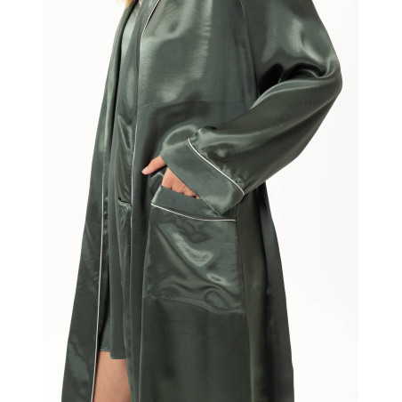 Peignoir en viscose DARCY Lichen | Lingerie le Chat