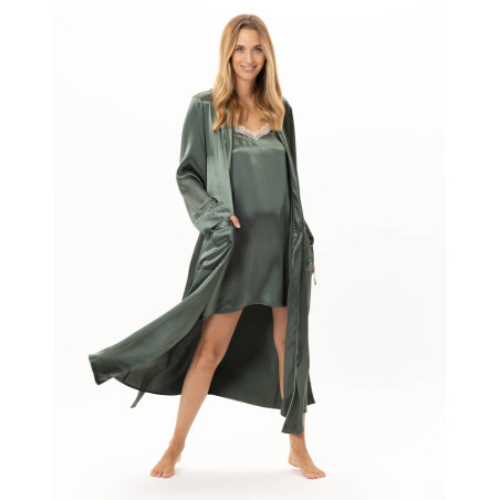 Peignoir en viscose DARCY Lichen | Lingerie le Chat