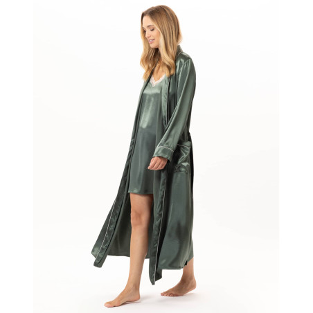 Peignoir en viscose DARCY Lichen | Lingerie le Chat