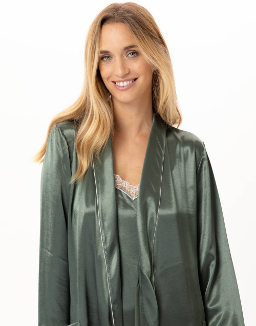 Peignoir en viscose DARCY Lichen | Lingerie le Chat