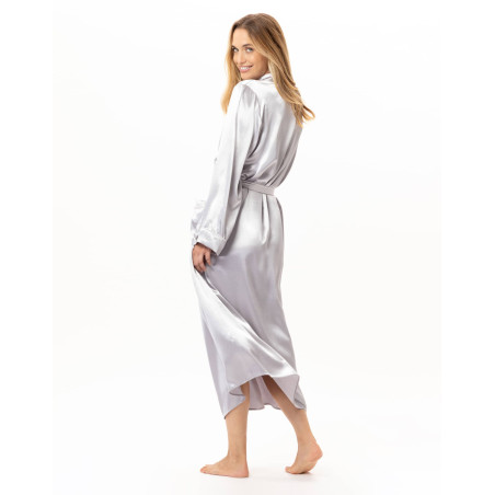 Peignoir en viscose DARCY Perle | Lingerie le Chat
