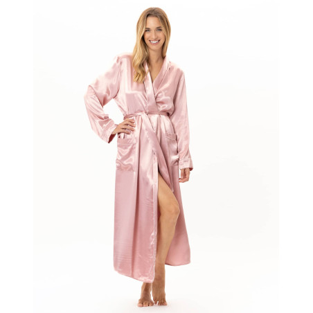 Peignoir en viscose DARCY Rose | Lingerie le Chat