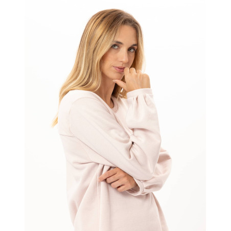 Ensemble homewear en molleton lurex ECLAT Rose | Lingerie le Chat