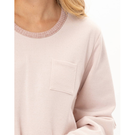 Ensemble homewear en molleton lurex ECLAT Rose | Lingerie le Chat