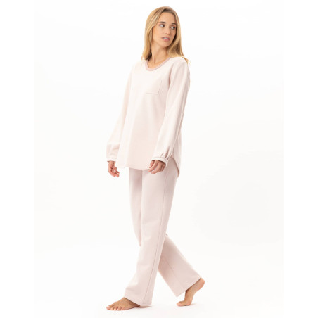 Ensemble homewear en molleton lurex ECLAT Rose | Lingerie le Chat