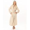 Plush flannel crossed dressing gown ESSENTIEL Shell