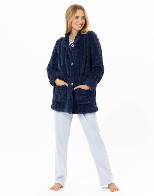 Fancy button-down jacket ESSENTIEL Navy Blue | Lingerie le Chat