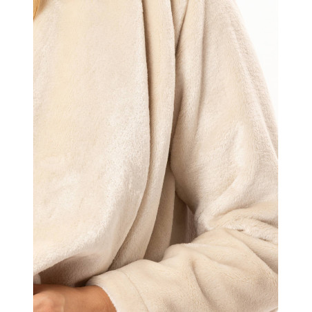 Asymmetrical plush flannel jacket ESSENTIEL Shell | Lingerie le Chat