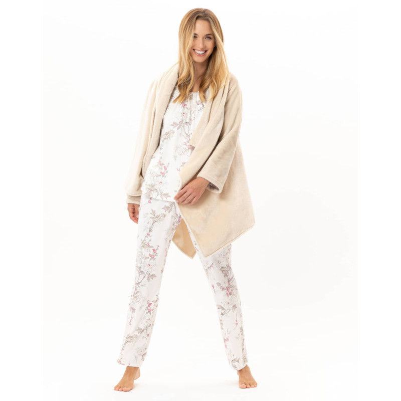 Asymmetrical plush flannel jacket ESSENTIEL Shell | Lingerie le Chat