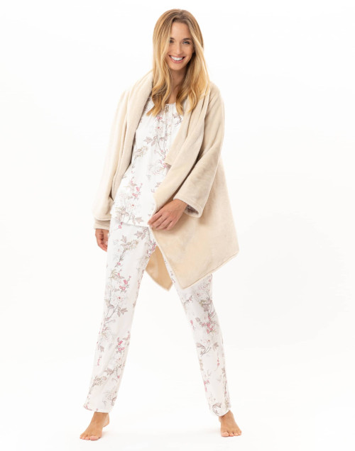 Asymmetrical plush flannel jacket ESSENTIEL Shell | Lingerie le Chat
