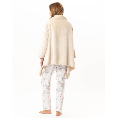 Asymmetrical plush flannel jacket ESSENTIEL Shell | Lingerie le Chat