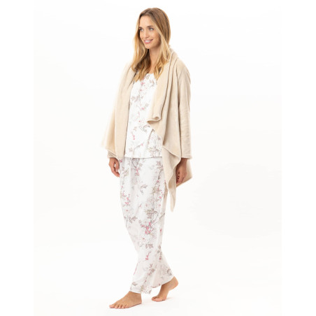 Asymmetrical plush flannel jacket ESSENTIEL Shell | Lingerie le Chat