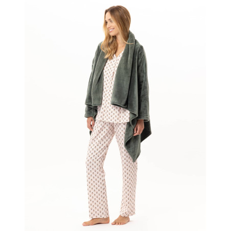 Asymmetrical plush flannel jacket ESSENTIEL Lichen | Lingerie le Chat
