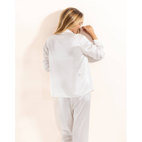 Silk Pajamas Ecru | Lingerie le Chat