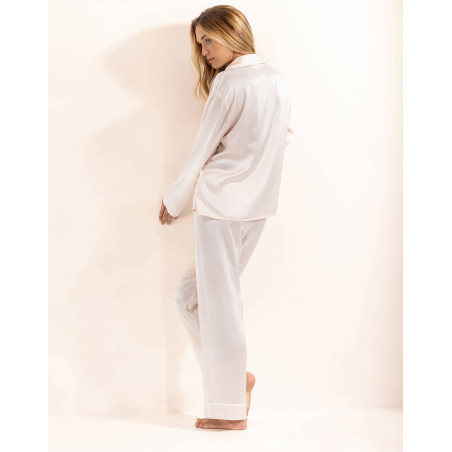 Silk Pajamas Rosewood | Lingerie le Chat