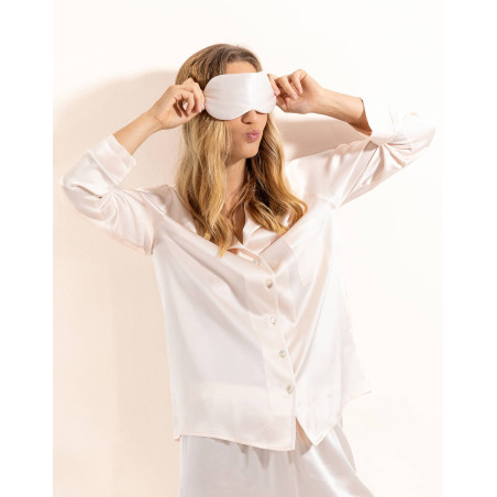 Pyjama en soie Bois de rose | Lingerie le Chat