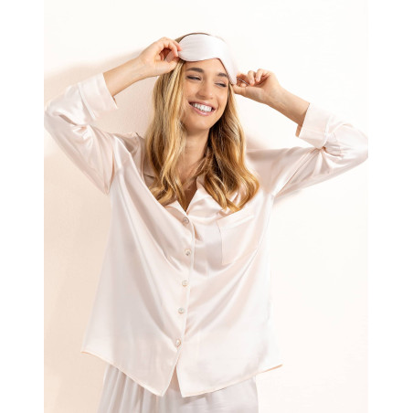 Silk sleep mask Rosewood | Lingerie le Chat