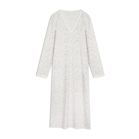 Long cotton nightdress LUNA Grey China | Lingerie le Chat