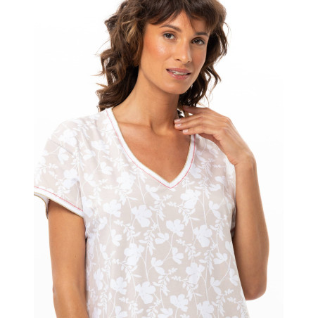 Chemise de nuit SIESTA en coton-modal | Le Chat