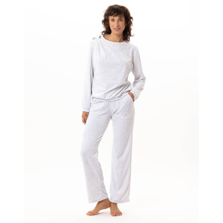 Velvet Homewear Set RELAX Grey | Le Chat