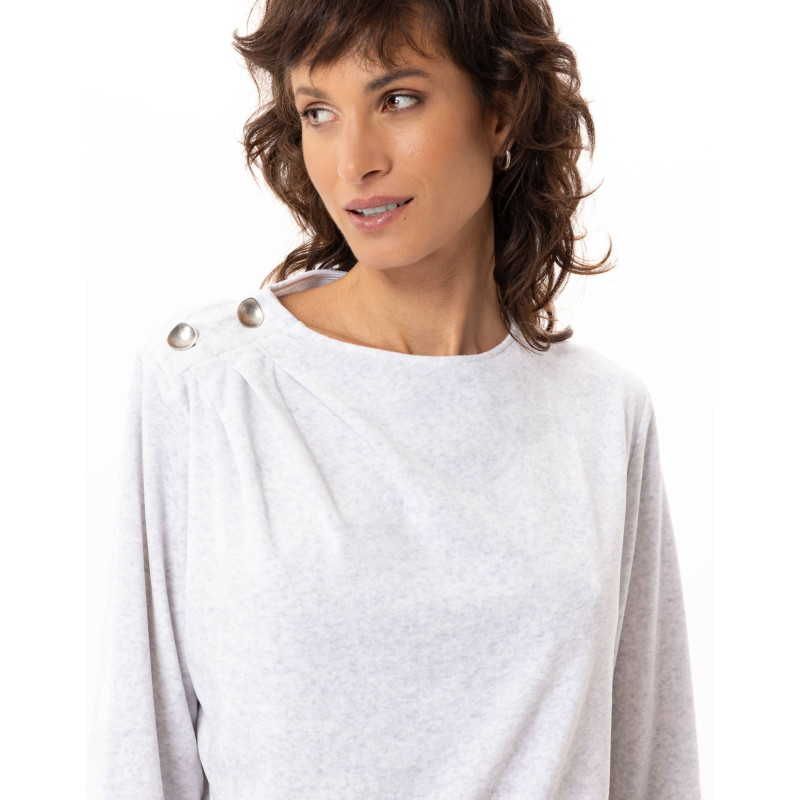 Velvet Homewear Set RELAX Grey | Le Chat