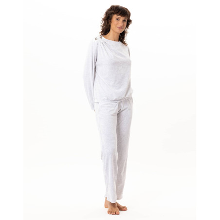 Velvet Homewear Set RELAX Grey | Le Chat
