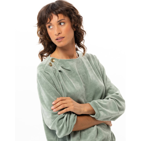 Velvet homewear set RELAX in cotton | Le Chat